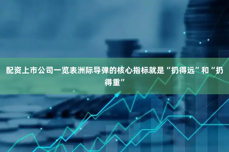 配资上市公司一览表洲际导弹的核心指标就是“扔得远”和“扔得重”